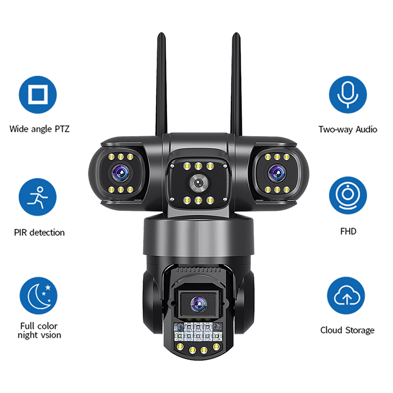 Triple-Lens 24/7 Powered 3MP wifi/4G Security Camera Triple-Lens 24/7 Powered 3MP wifi/4G Security Camera